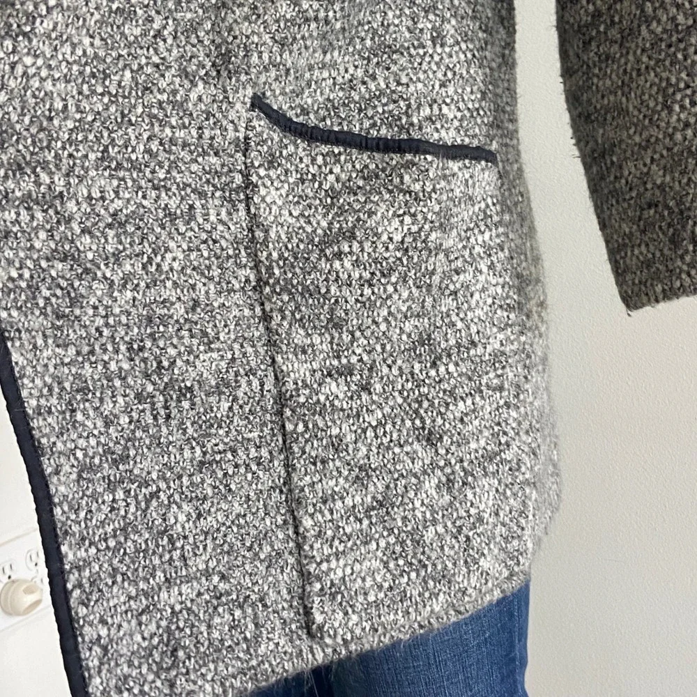 ASTR The Label Womens XS Grey Boucle Open Front Cardigan Sweater Wool Blend Coat